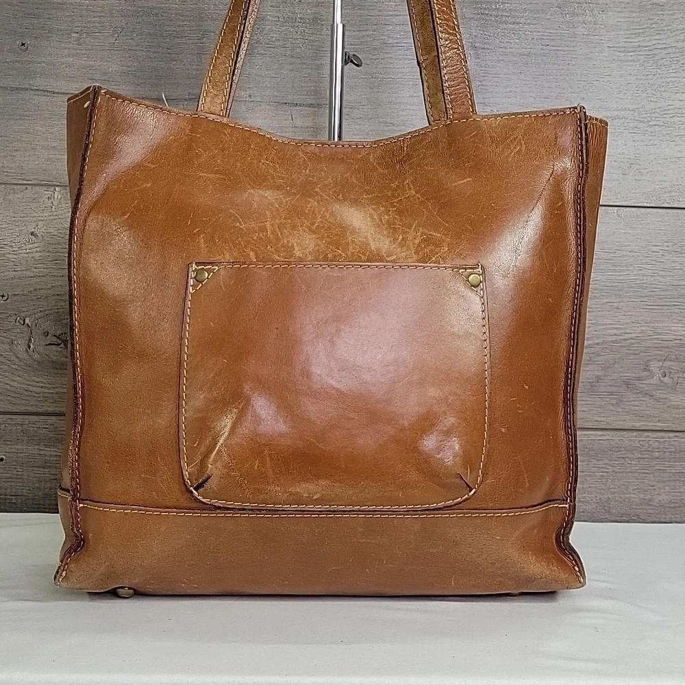 Patricia Nash Brown Tooled Leather Tote Shoulder Bag